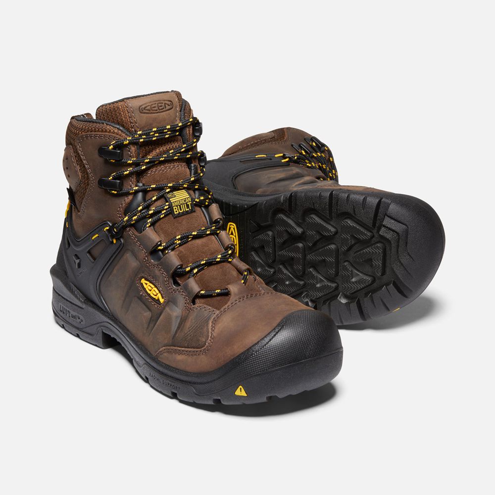 Keen Arbetskängor Herr Bruna - Dover 6\" Wp (Carbon-Fiber Toe) - 630548VXT